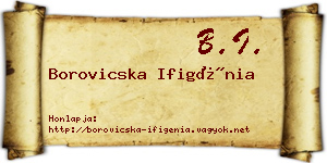 Borovicska Ifigénia névjegykártya